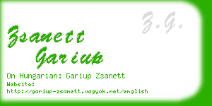 zsanett gariup business card